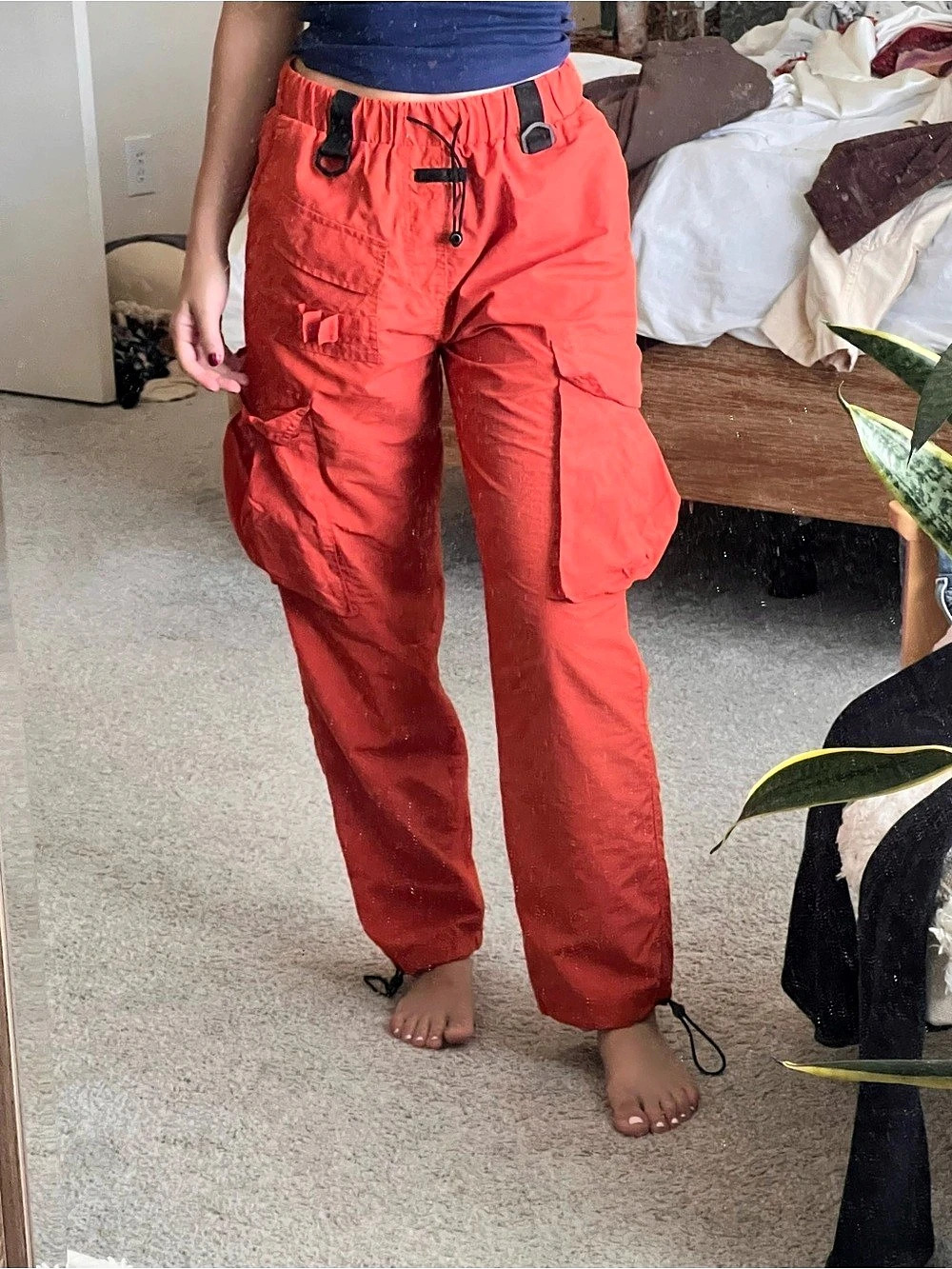 Cargo Jogger Pants in Orange